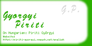 gyorgyi piriti business card